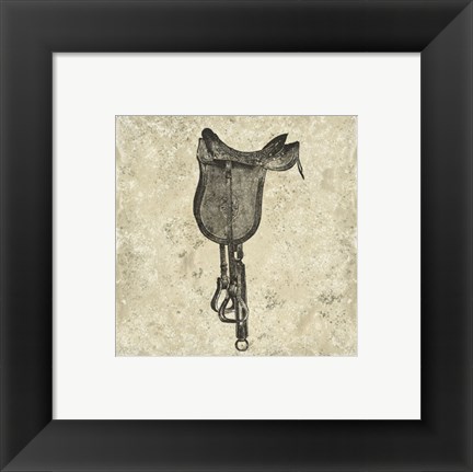 Framed Antique Saddle IV Print