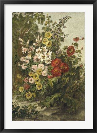 Framed Flower Garden Print