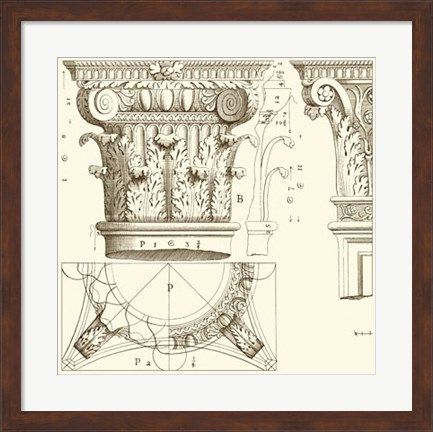 Framed Corinthian Detail III Print