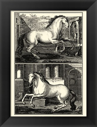 Framed Galloping Horses II Print