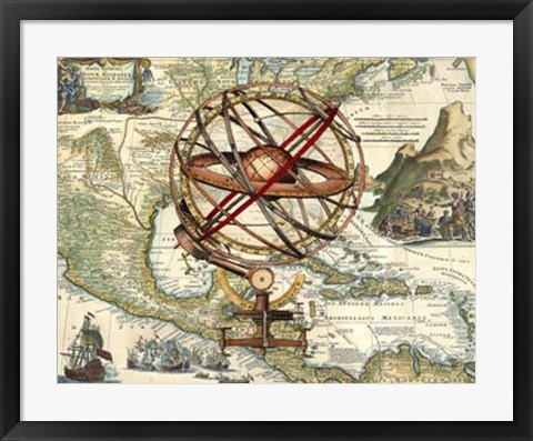 Framed Nova Hispania Print