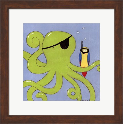 Framed Captain Calamari Print