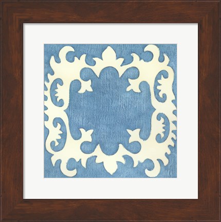 Framed Petite Suzani in Blue Print