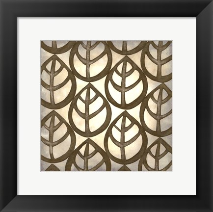 Framed Classical Leaves III Print