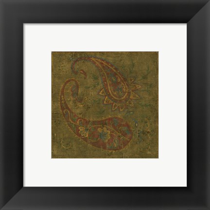 Framed Old World Paisley I Print