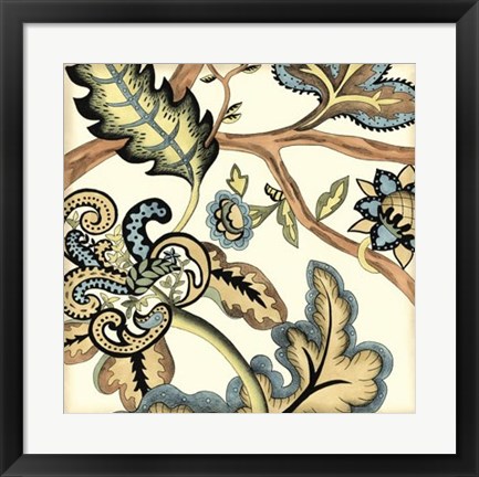 Framed Jacobean Tile II Print