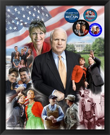 Framed Mavericks: John McCain &amp; Sarah Palin Print