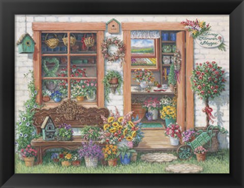 Framed Fancy Flower Shoppe Print