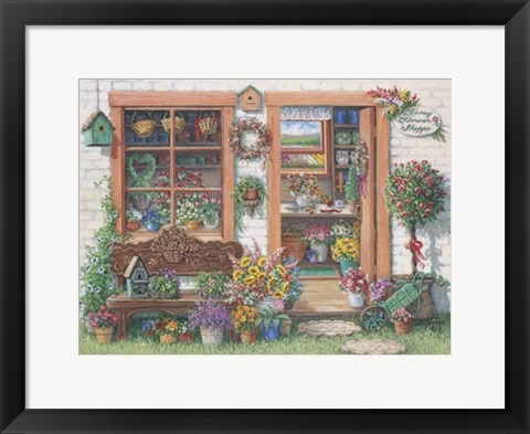 Framed Fancy Flower Shoppe Print