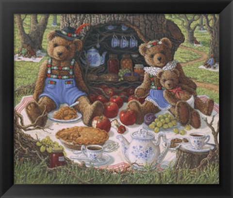 Framed Bentley&#39;s Family Picnic Print