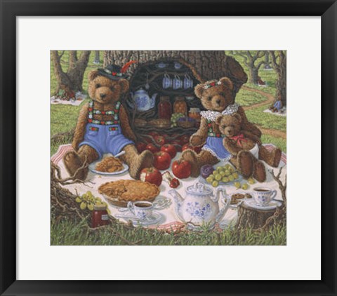 Framed Bentley&#39;s Family Picnic Print