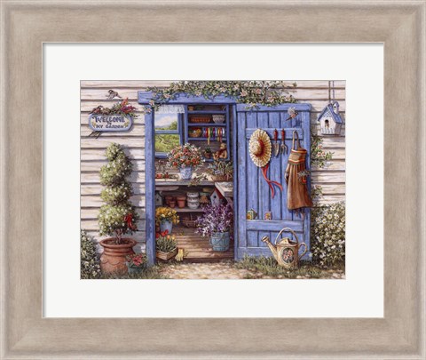 Framed Welcome To My Garden Print