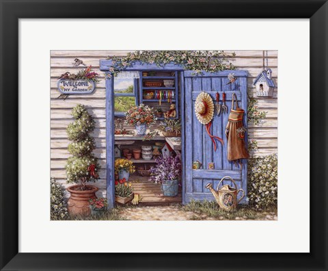 Framed Welcome To My Garden Print