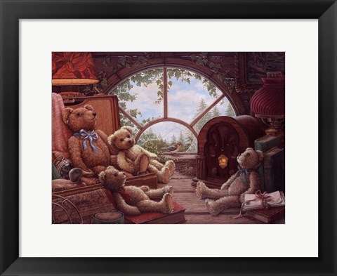 Framed Bears In The Attic Print