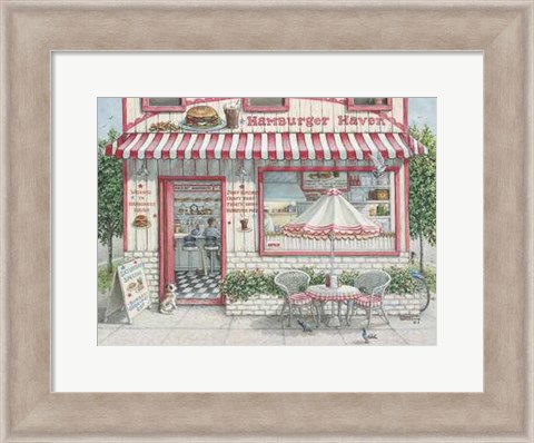 Framed Hamburger Haven Print