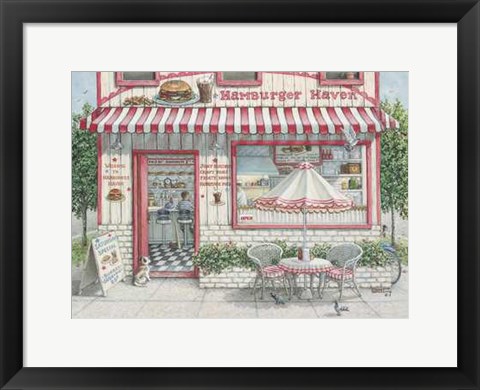 Framed Hamburger Haven Print