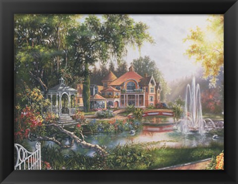 Framed Lakeside Hideaway Print