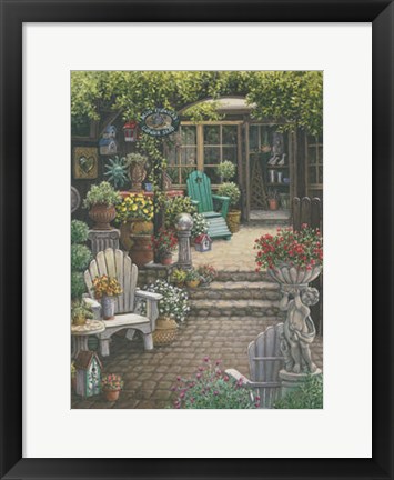 Framed Miss Trawick&#39;s Garden Shop Print