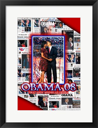 Framed Barack and Michelle Obama Print