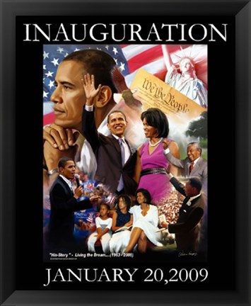 Framed Obama Inauguration: Living the Dream Print