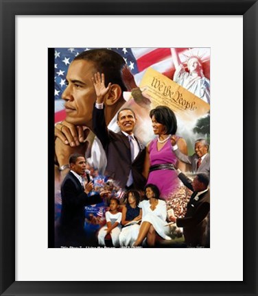 Framed Obama Inauguration: Living the Dream Print