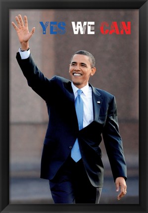 Framed Barack Obama: Yes We Can Print