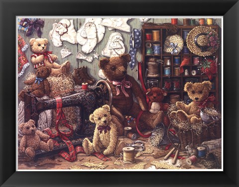 Framed Teddy Bear Workshoppe Print