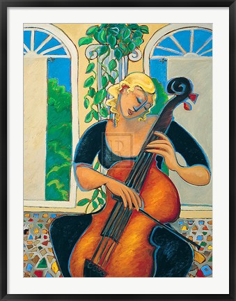 Framed Yellow Cello Print