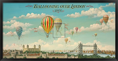 Framed Ballooning Over London Print