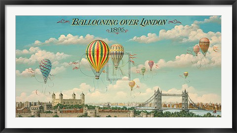 Framed Ballooning Over London Print