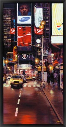 Framed Times Square at Night II Print