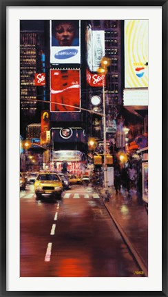 Framed Times Square at Night II Print