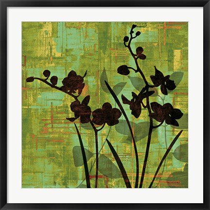 Framed Silhouette on Green Print