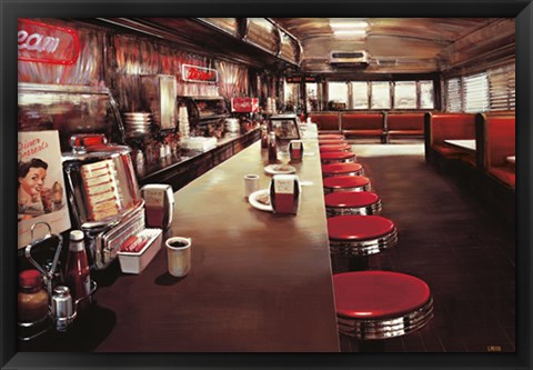 Framed Diner in Manhattan Print