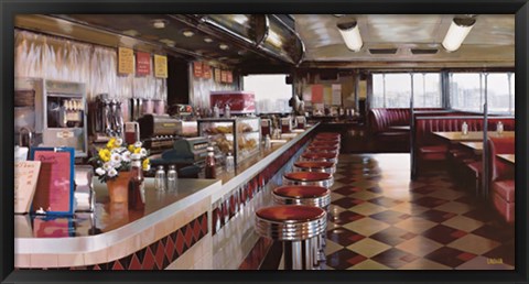 Framed New York Diner Print