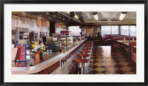 Framed New York Diner Print