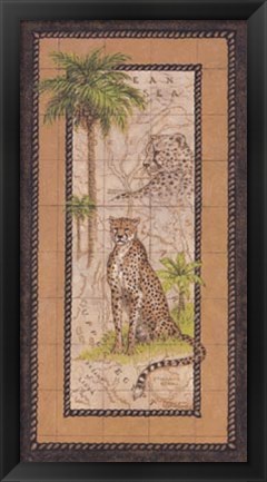 Framed Map With Cheetah Print