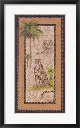 Framed Map With Cheetah Print