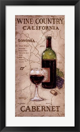 Framed Wine Country II Print