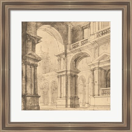 Framed Portico Antico I Print