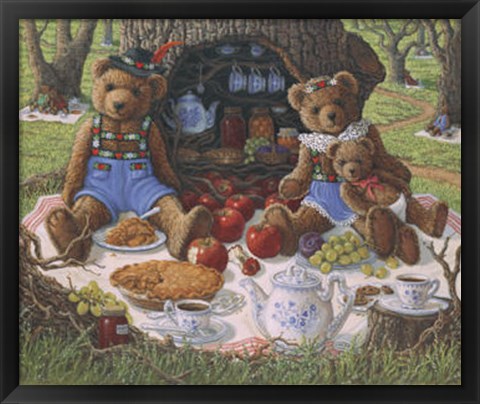 Framed Bentley&#39;s Family Picnic Print