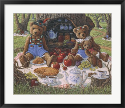 Framed Bentley&#39;s Family Picnic Print