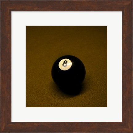 Framed 8 Ball on Brown Print