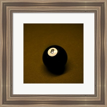 Framed 8 Ball on Brown Print