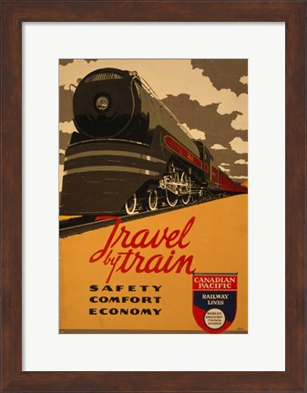 Framed Canadian Pacific - Travel by Train Print