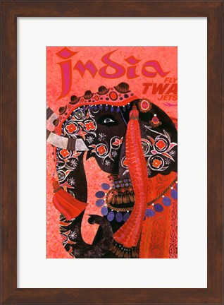 Framed India - Fly TWA Print