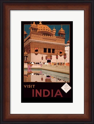 Framed Visit India Print