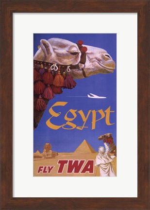 Framed Egypt - Fly TWA Print