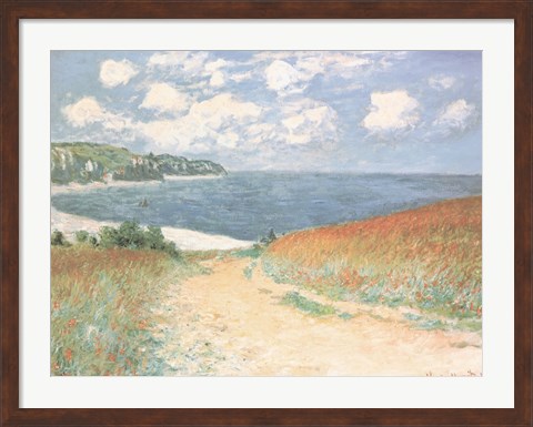 Framed Chemin Dans Les Bles A Pourville Print