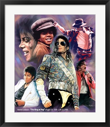 Framed Michael Jackson - The King of Pop Print